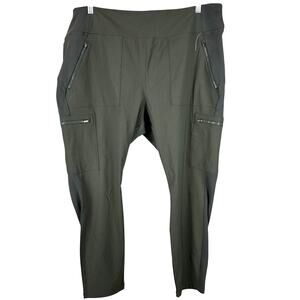 Athleta Headlands Hybrid Cargo Tight Dark Green Women's Plus Size 26 NWOT 982353